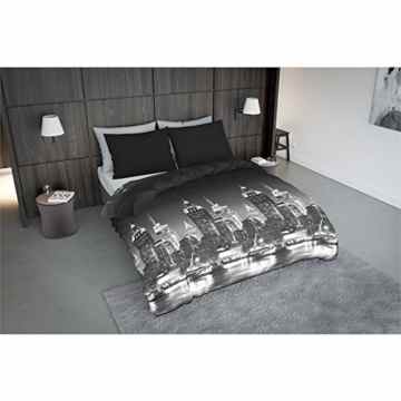 Nightlife – Bettwäsche / Bettbezüge NY Manhattan – Schwarz – 135×200 – Mit 1 Kissenbezug 80×80