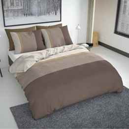 Nightlife – Bettwäsche / Bettbezüge Trisha Taupe – Braun – 135×200 – Mit 1 Kissenbezug 80×80