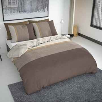 Nightlife – Bettwäsche / Bettbezüge Trisha Taupe – Braun – 135×200 – Mit 1 Kissenbezug 80×80