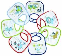 Nursery Time – 7er-Pack Baby Lätzchen aus Frottee mit Klettverschluss für Jungen