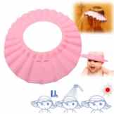 Original TheSmartGuard elastischer Shampo Schutz – Duschkappe für Babys und Kleinkinder zum Duschen / Baden in Pink