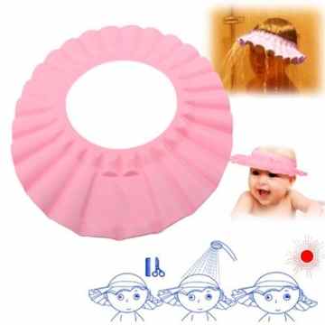 Original TheSmartGuard elastischer Shampo Schutz – Duschkappe für Babys und Kleinkinder zum Duschen / Baden in Pink