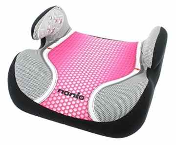 Osann Kinderautositz Autositzerhöhung Booster Topo Luxe Pop Pink rosa grau, 15 bis 36 kg, ECE Gruppe 2 / 3, von ca. 3 bis 12 Jahre, mit integrierter Gurtführung