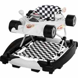 PREMIUM Lauflernhilfe / Babyschaukel Inklusive Spielcenter (RENNAUTO-DESIGN) (Weiß)