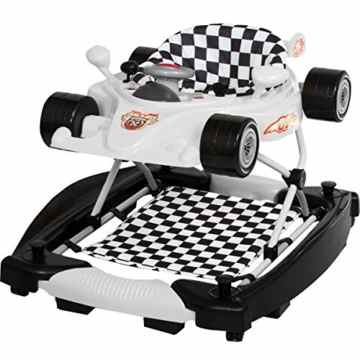 PREMIUM Lauflernhilfe / Babyschaukel Inklusive Spielcenter (RENNAUTO-DESIGN) (Weiß)