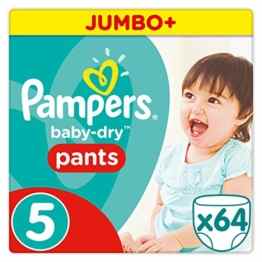 Pampers Baby-Dry Pants Größe 5 (Junior) 12-18 kg, 1er Pack (1 x 64 Windeln)