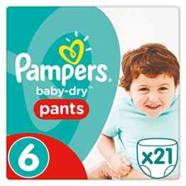 Pampers Baby-Dry Pants Größe 6, 15 plus  kg, 21 Stück