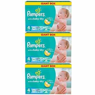 Pampers Windeln Active Baby Dry Maxi Gr. „4“ 7-14 Kg Bis zu 540 Stk