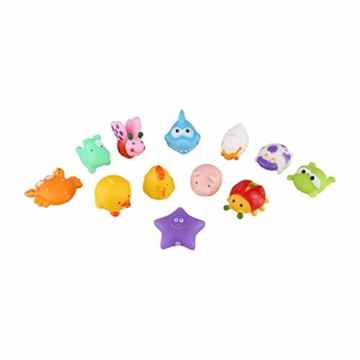 Peradix Baby Wasserspielzeug Badspielzeug süße quietschende Tiere 12 PCs Set (zufällig senden)