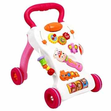 Peradix Lauflernwagen Baby Kinder Multifunktion Musikfunktion Spinning Getriebe, Schmetterlinge, bunte Rollen, Mikrofone motorischen Fähigkeiten, Kreativität entwickeln
