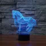 Pferdes 3D bunte Lichter LED Lampe Acryl Vision Stereoskopische 3D Touch Lampe Nacht Licht bunte Steigung Lampe