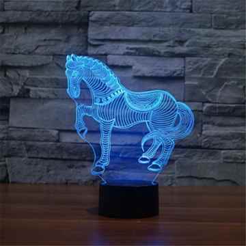 Pferdes 3D bunte Lichter LED Lampe Acryl Vision Stereoskopische 3D Touch Lampe Nacht Licht bunte Steigung Lampe