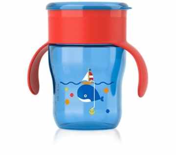 Philips AVENT SCF782/20 – Trinkbecher Allaround Cup 260ml ab 12+, Farbe hellblau