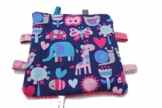 Pinidi Baby Knistertuch Mädchenmotive pink türkis / Frottee pink