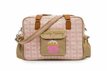 Pink Lining Wickeltasche Yummy Mummy Cream Bows on Pink