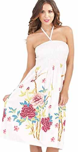 Pistachio, Damen 2 in 1 Baumwolle Sommer Urlaub Kleid