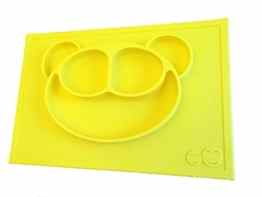 Platzset rutschfest, Tischset aus Silikon, Kinder-Teller mit Unterteilung, Baby-Schüssel auch für unterwegs, Süßes Bärendesign in versch. Farben