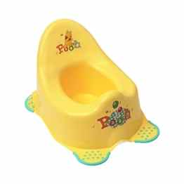 Pot d’apprentissage garni en boite de musique motif Winnie the Pooh jaune