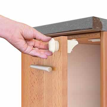 Premium Kind Sicherheit Schrank Schlössern – Set von 4 Magnet Baby Proof Schrank Sicherheit Schlösser – kein Bohren. 5 Minuten und das Haus ist geschützt