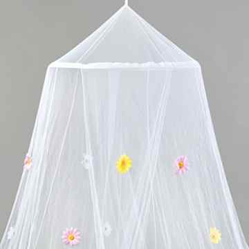 Prinzessinnen-Bettüberdachung – Wunderschöner Gänseblümchen-Kinderbettvorhang – Schnell und einfach im Kinderzimmer zu befestigen – Das Perfekte Geschenk für Mädchen, Töchter und Enkeltöchter.