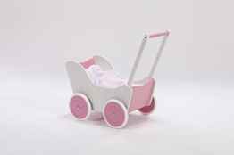 Puppenwagen Lauflernwagen rosa weiss