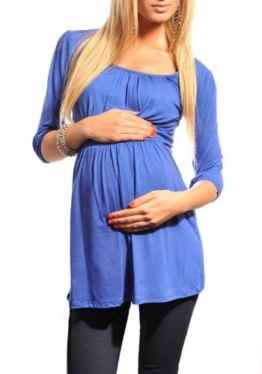 Purpless Maternity Damen U-Ausschnitt Umstands Top Tunika 5006