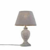 QAZQA Klassisch / Antik / Landhaus / Vintage / Rustikal / Schreibtischleuchte / Tischleuchte / Büroleuchte / Tischlampe / Lampe / Leuchte Pedro 5 grau Kunststoff / Stein / Beton / Rund LED geeignet E27 Max. 1 x 40 Watt
