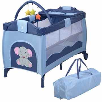 Reisebett Babybett Klappbett Babyreisebett Kinderbett Multi-Funktion Kinderreisebett Baby Laufstall Inkl. Matratze+Zubehör