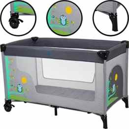 Reisebett / Kinderbett / Babybett / Laufstall EULE (Inklusive Matratze & Transporttasche) 120 x 60 cm