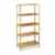 Relaxdays Holzregal H x B x T: 150 x 72 x 36 cm Standregal aus massivem Kiefernholz mit 5 Ebenen als Bücherregal oder Badregal nutzbar großes Lagerregal mit viel Ablagefläche Regal aus Holz, natur
