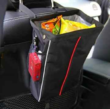 Rücksitz Autotasche,CAMTOA 9L Auto Mülleimer Rücksitztasche Rücksitz Organizer Multi-Tasche Aufbewahrungstasche,wasserdicht Tissue Utensilientasche für Flaschen Magazin Schirm Müll 23*31.5*7.5cm