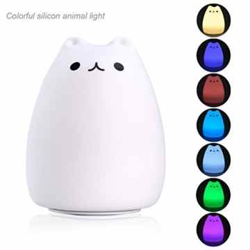 S & G LED Nachtlicht Lampe Kinder Silikon mit 7 Ändernder Farbe Stimmungslicht Zimmer Schlafzimmer Lampe für Babys