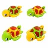 SGILE Schildkröte Badewanne Spielzeug Schwimmende Kriechtier Schildkröte mit Spiralfeder aufziehen, Badewanne Badebecken Spielzeug für Kinder Baby, 4 Spielzeug in einem Set