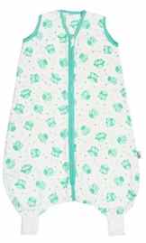Schlummersack Baby Musselin Sommerschlafsack mit Füssen 0.5 Tog – Mint Eulen – erhältlich in 4 verschiedenen Grössen