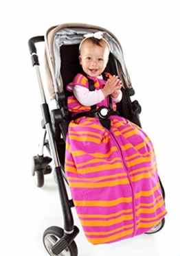 Schlummersack Baby Sommer Reiseschlafsack 1 Tog – Pink/Orange Stripes – erhältlich in verschiedenen Grössen: von Geburt bis 3 Jahre