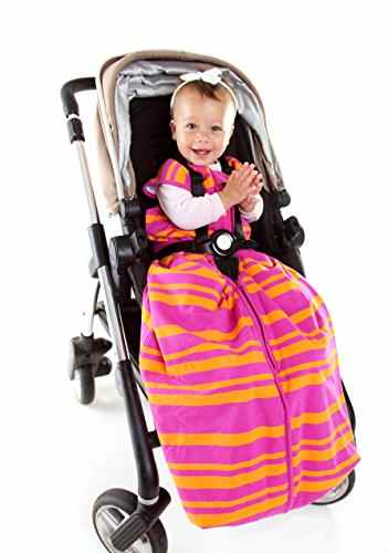Schlummersack Baby Sommer Reiseschlafsack 1 Tog – Pink/Orange Stripes – erhältlich in verschiedenen Grössen: von Geburt bis 3 Jahre