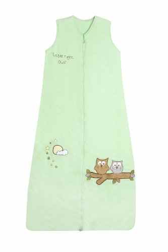 Schlummersack Baby Sommerschlafsack 0.5 Tog – Eule mintgrün Jersey – erhältlich in verschiedenen Grössen: ab Geburt bis 3 Jahre