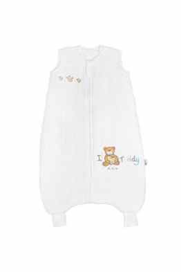Schlummersack Bambus Baby Sommerschlafsack mit Füßen 1 Tog – I Love Teddy – erhältlich in 4 verschiedenen Größen