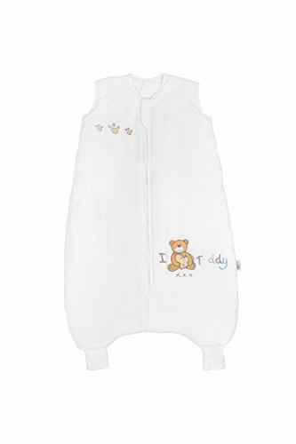 Schlummersack Bambus Baby Sommerschlafsack mit Füßen 1 Tog – I Love Teddy – erhältlich in 4 verschiedenen Größen