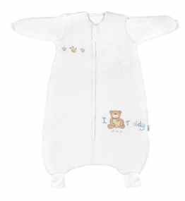 Schlummersack Bambus Winter Babyschlafsack mit Füßen 3.5 Tog – I Love Teddy – erhältlich in 4 verschiedenen Grössen