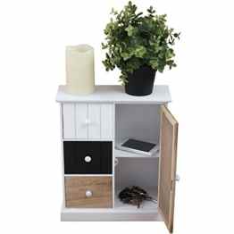 Schrank 29,5x36x12cm mit Tür und 3 Schubladen Schränkchen Kommode