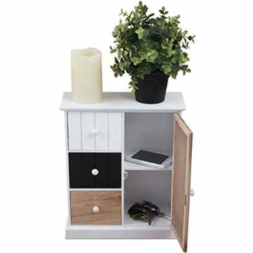 Schrank 29,5x36x12cm mit Tür und 3 Schubladen Schränkchen Kommode