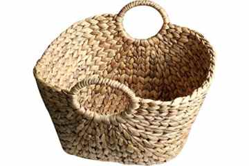 Seegras Dekokorb L Natur oval mit Griffen Flechtkorb Geflech