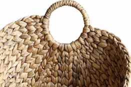 Seegras Korb in Natur oval mit Henkel klein 44 x 37 x 27 cm