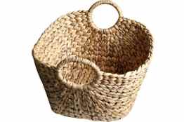 Seegras Korb in Natur oval mit Henkel mittel 48 x 40 x 34 cm