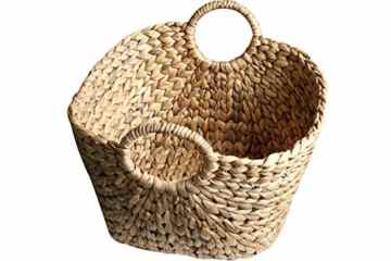 Seegras Korb in Natur oval mit Henkel mittel 48 x 40 x 34 cm