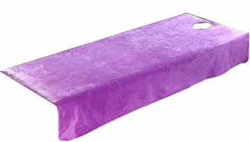 Set von 3 Massage-Tischdecken Flanell-Leinen für Massage-Tisch [Lila]
