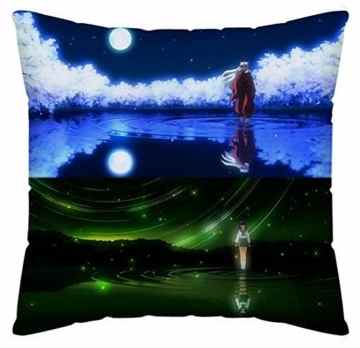 Siawasey Anime Inuyasha Cartoon Pillowslip Pillowcase Pillow Case Cover Double-sided 45cm*45cm(P# 05)