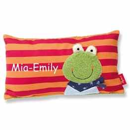 Sigikid Babykissen mit Namen bestickt Kissen 33×18 cm Geschenk zur Taufe Geburt