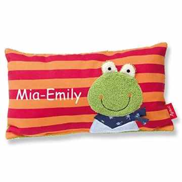 Sigikid Babykissen mit Namen bestickt Kissen 33×18 cm Geschenk zur Taufe Geburt